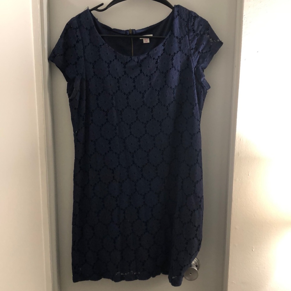 Blue short sleeve dress